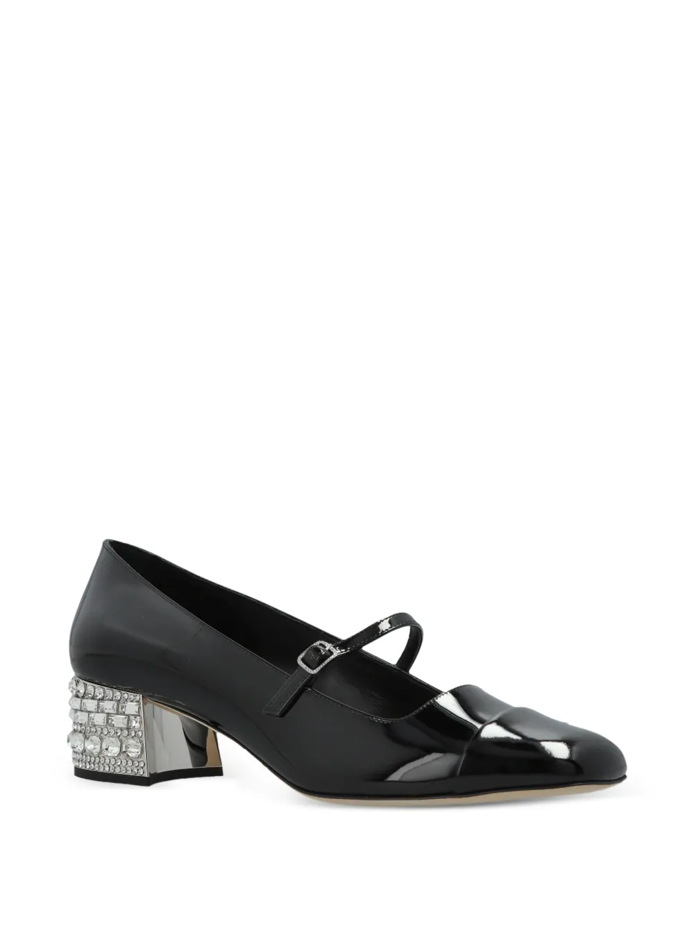 Jimmy Choo Elisa crystal-embellished patent leather pumps Zwart