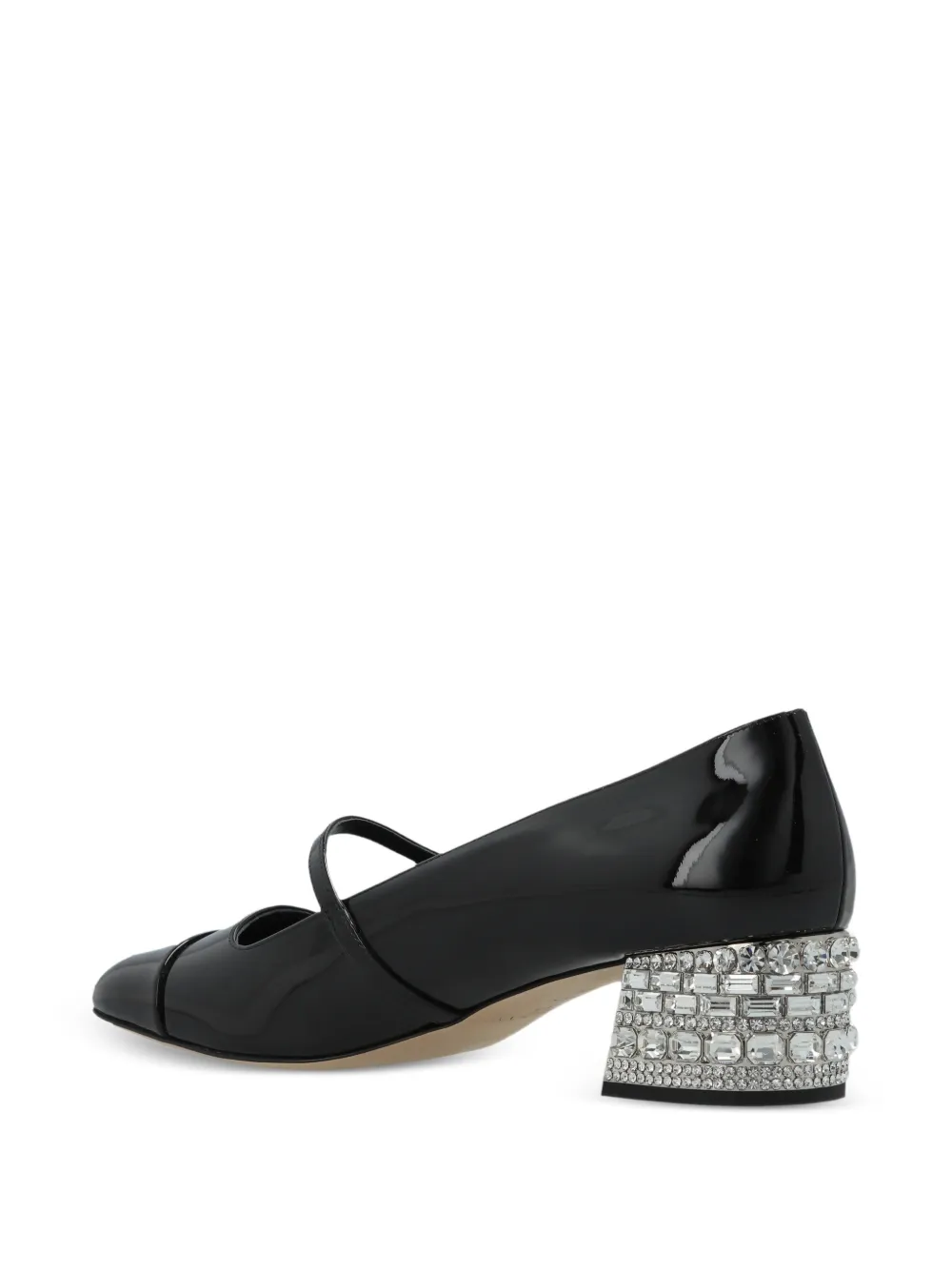 Jimmy Choo Elisa crystal-embellished patent leather pumps Zwart
