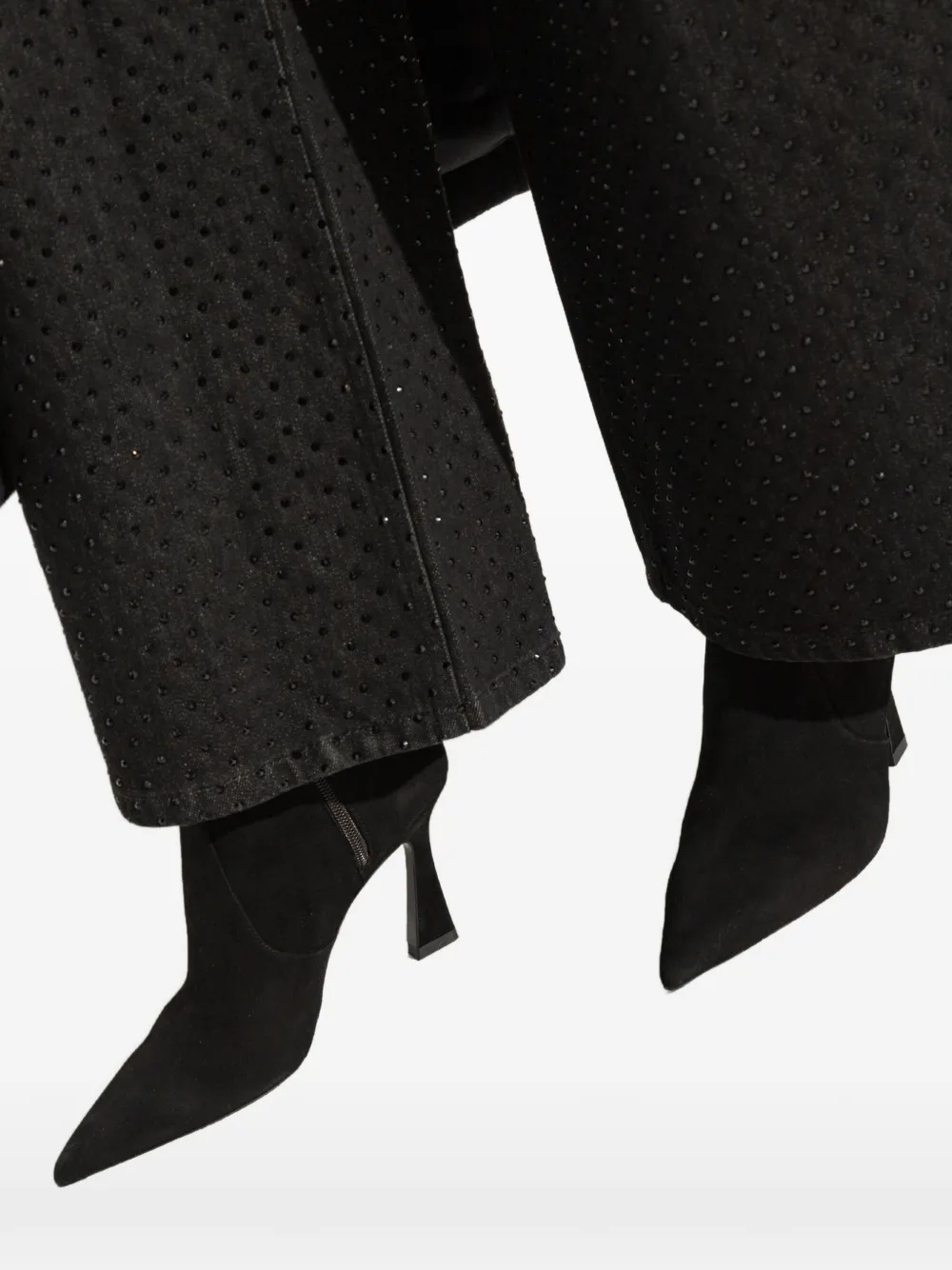 Stuart Weitzman Vinnie pointed-toe ankle boots Zwart