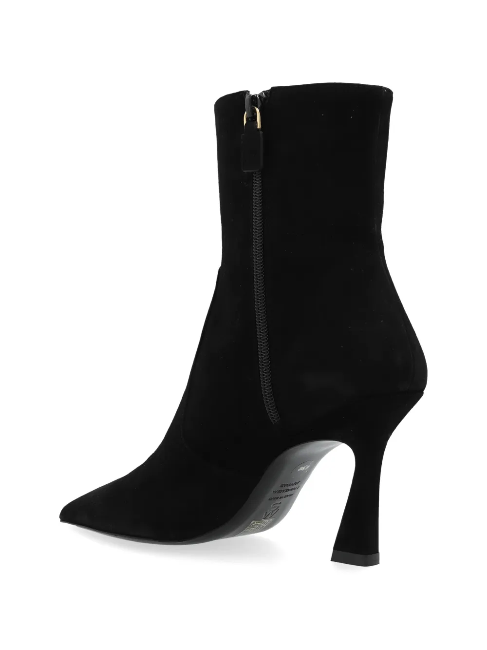 Stuart Weitzman Vinnie pointed-toe ankle boots Zwart