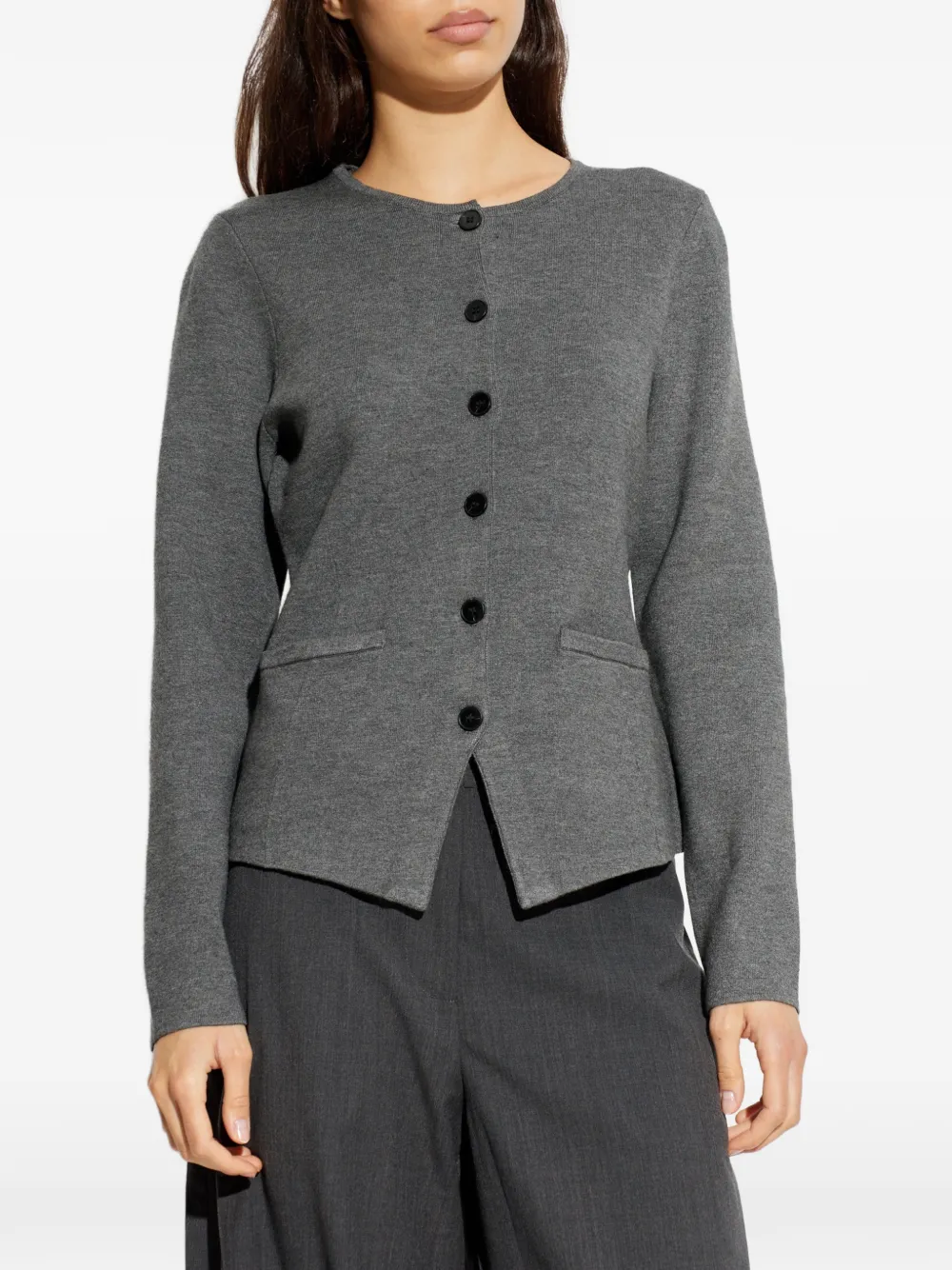 SAMSOE Salula button-up vest Grijs