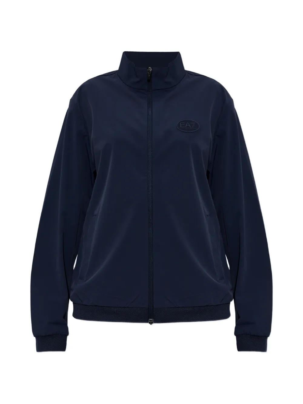 Ea7 Emporio Armani Felpa con logo e zip - Blu