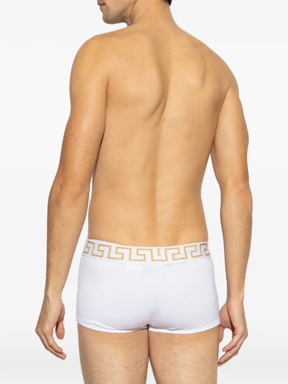 Versace Twee katoenen-jersey trunks Wit