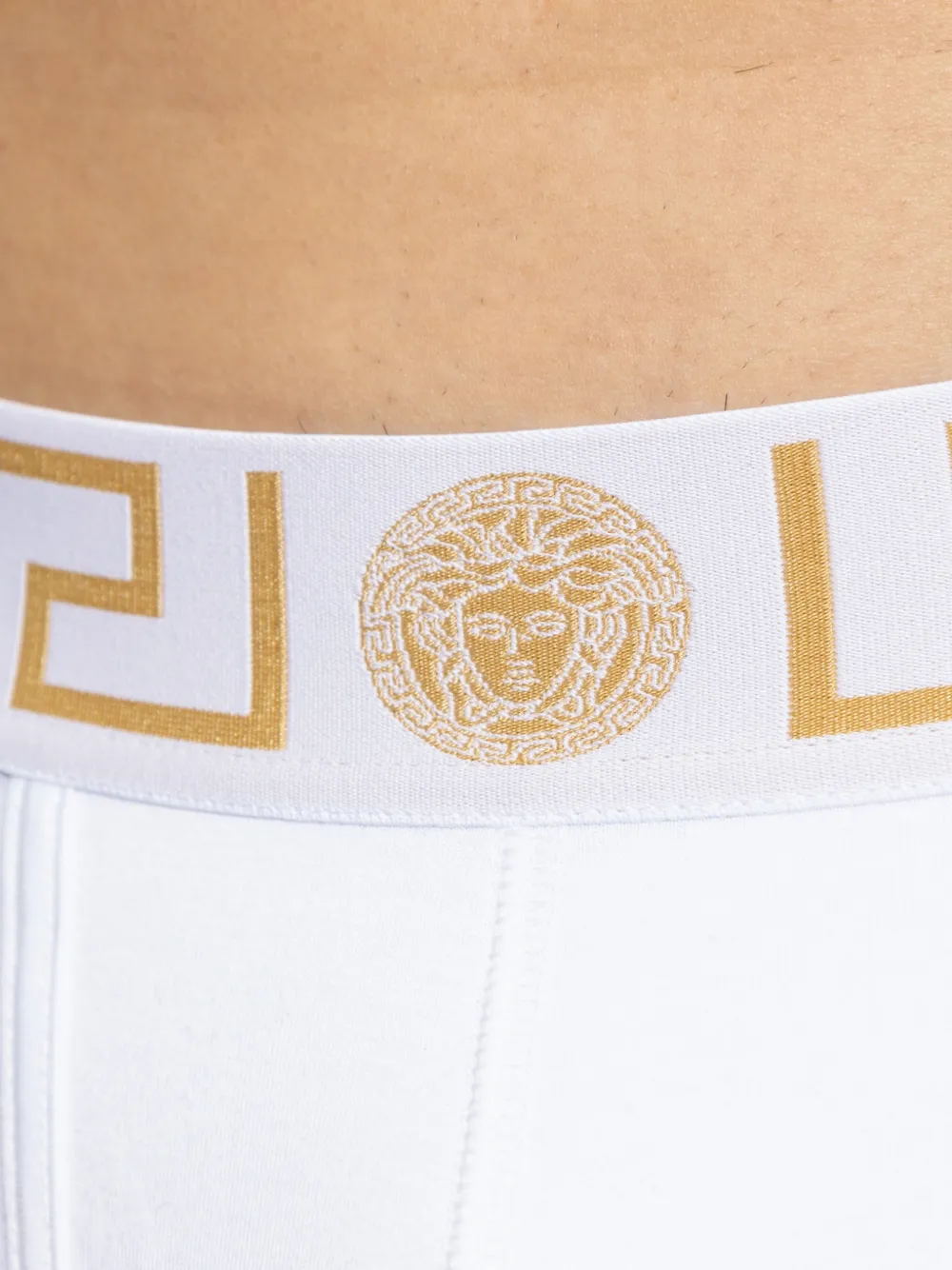 Versace Twee katoenen-jersey trunks Wit