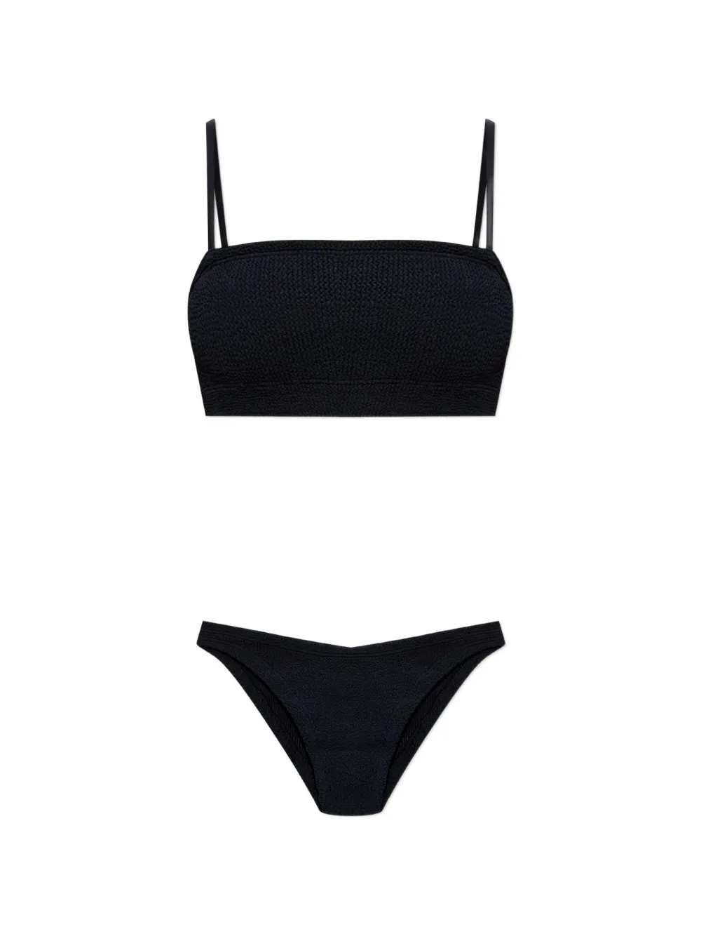 Hunza G Gigi crinkle-effect bikini - Nero