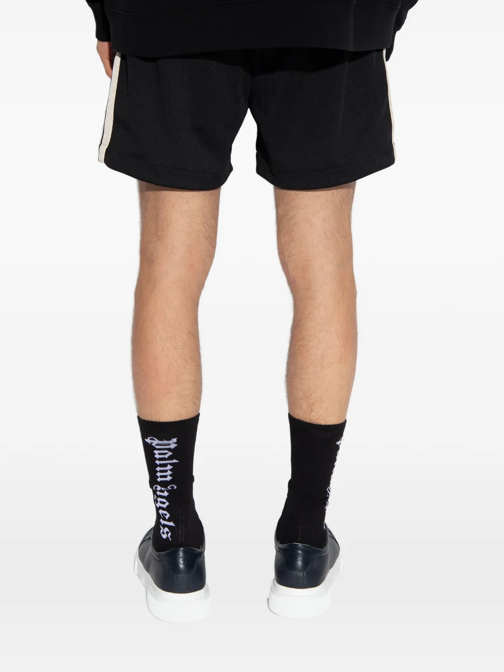 Palm Angels Shorts met logoprint Zwart