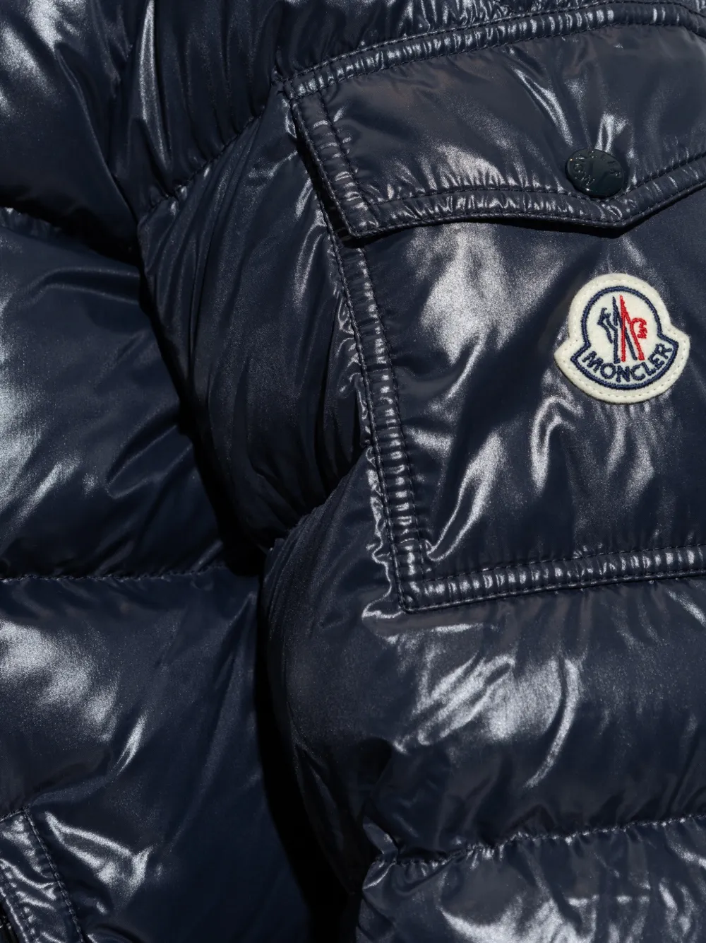 Moncler Maya donsjack met capuchon Blauw
