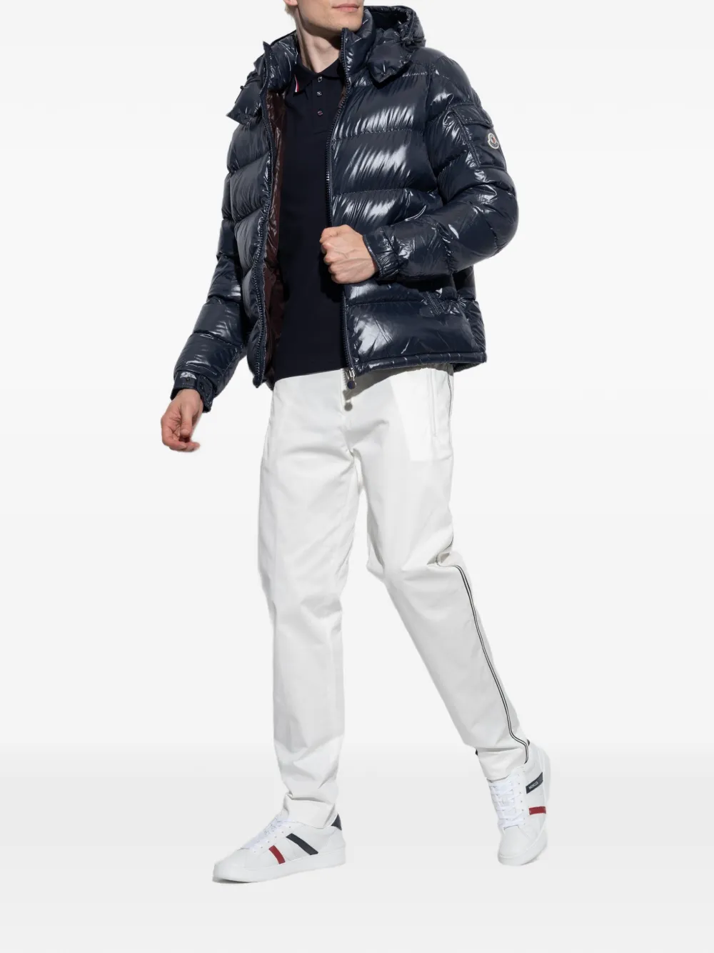 Moncler Maya donsjack met capuchon Blauw