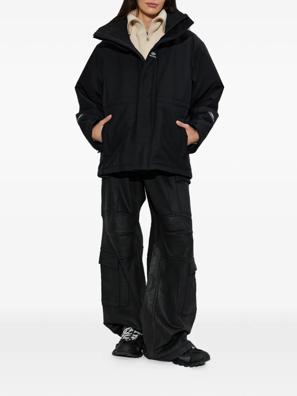 Balenciaga Jack met geborduurd logo Zwart