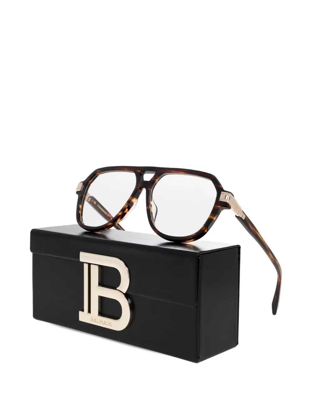 Balmain Eyewear Francoise II bril met piloten montuur Bruin