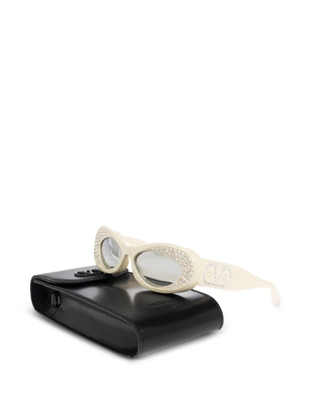 VALENTINO GARAVANI EYEWEAR VLogo zonnebril verfraaid met kristallen Beige