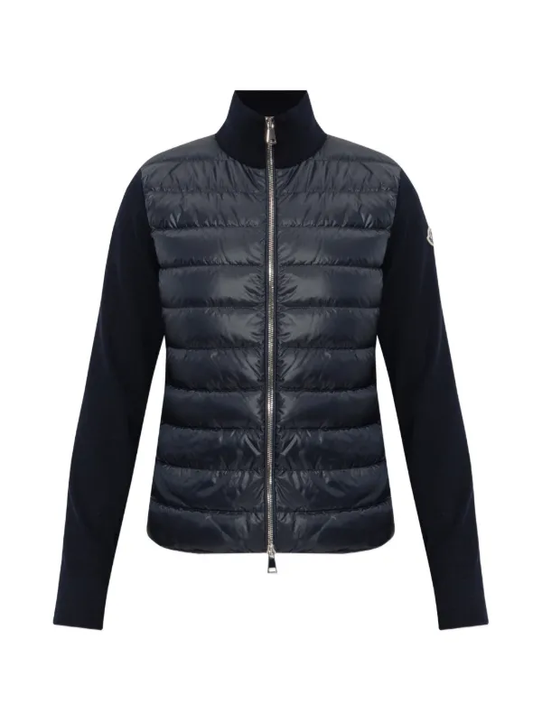 Moncler キルティング カーディガン | ブルー | FARFETCH JP