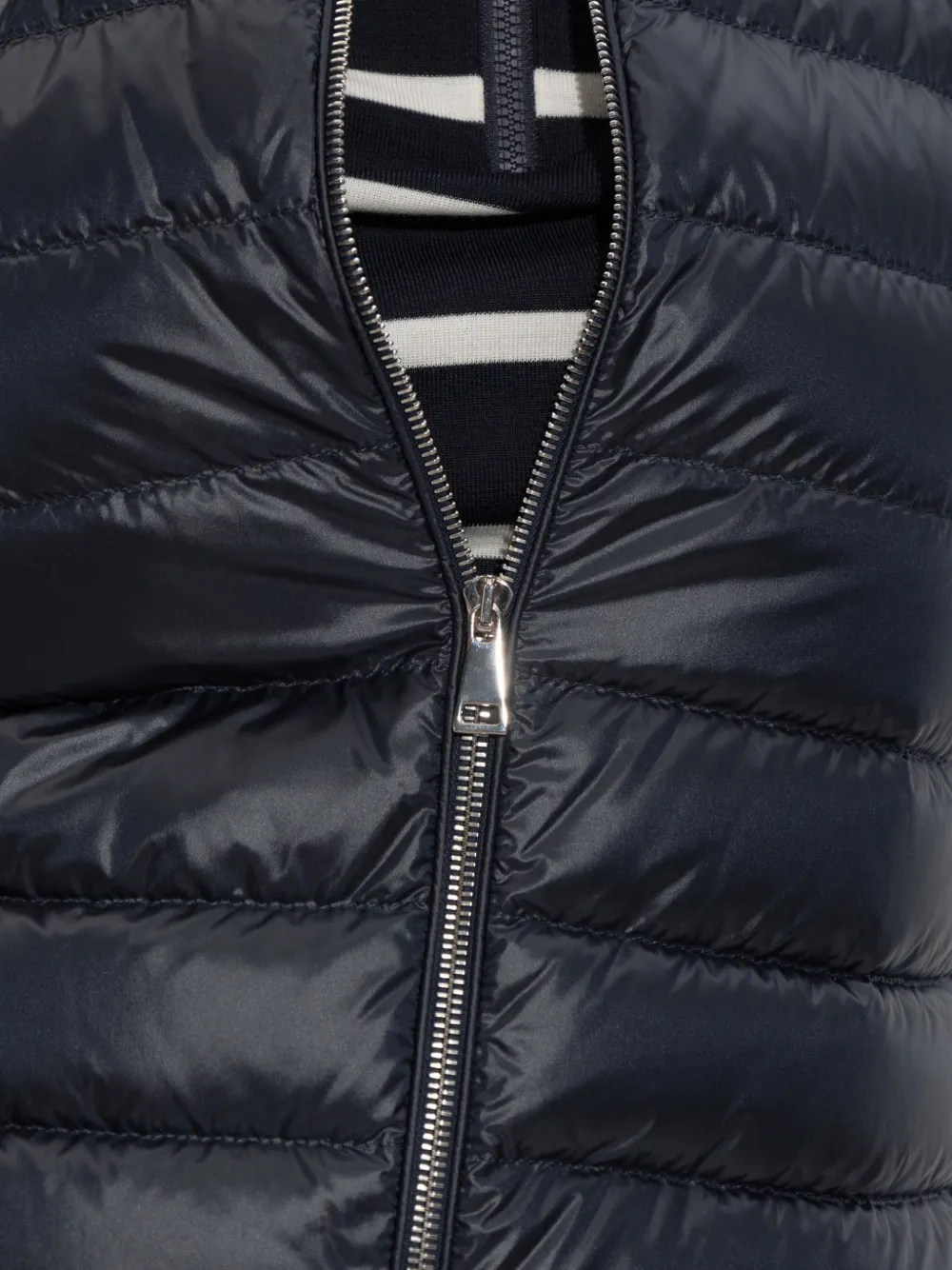 Moncler Gewatteerd wollen vest met rits Blauw