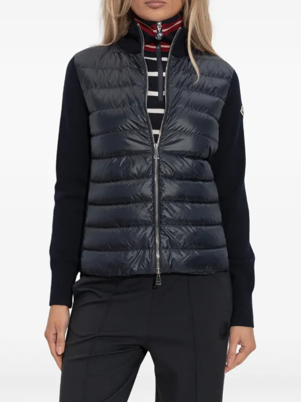Moncler キルティング カーディガン | ブルー | FARFETCH JP