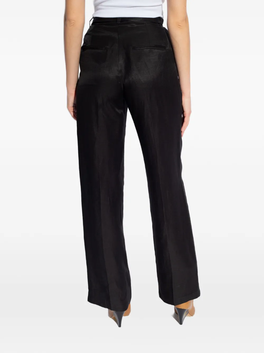 ANINE BING Carrie high-waist broek Zwart