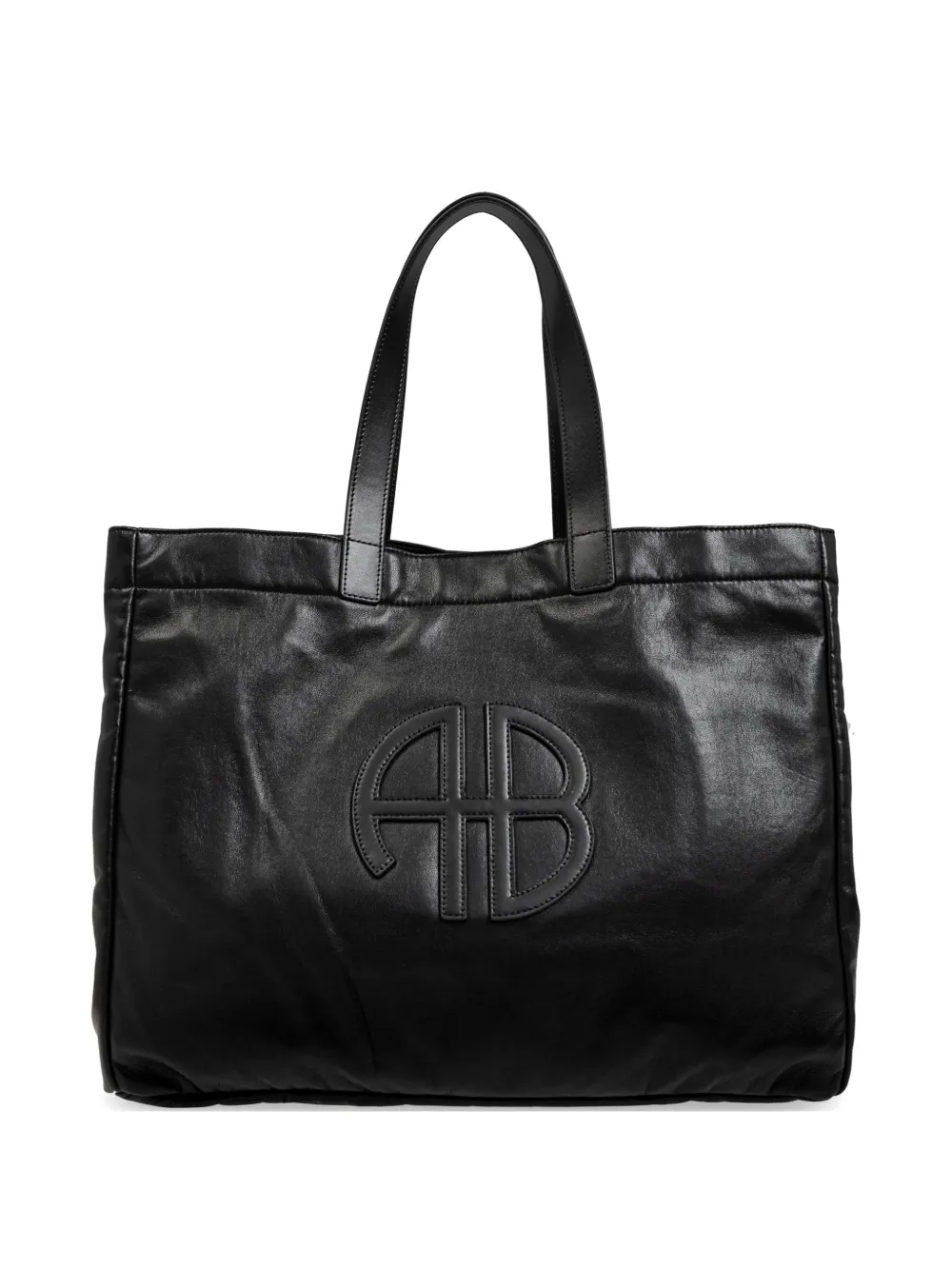ANINE BING logo-patch tote bag - Nero