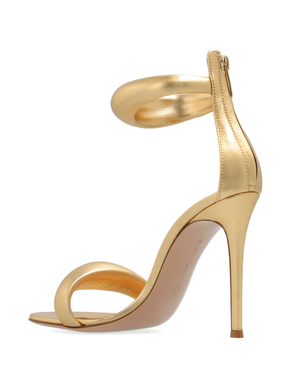 Gianvito Rossi Bijoux gewatteerde leren sandalen Goud