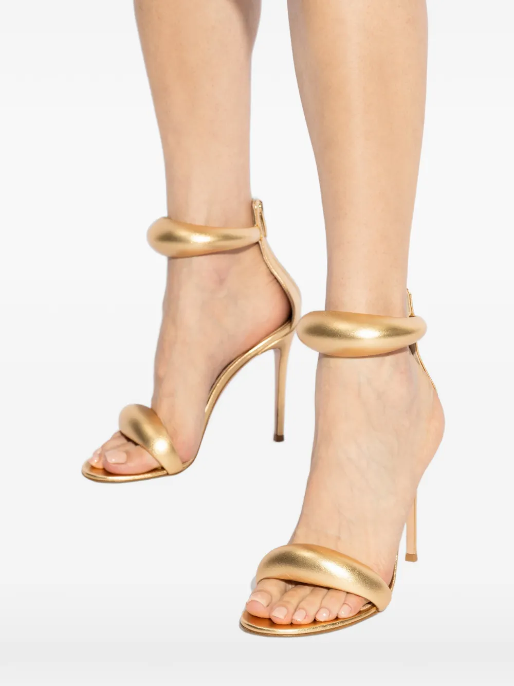 Gianvito Rossi Bijoux gewatteerde leren sandalen Goud