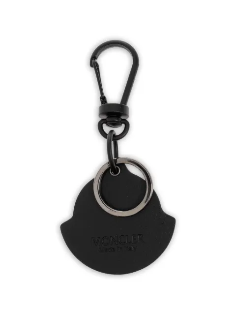 Moncler logo-patch leather keyring