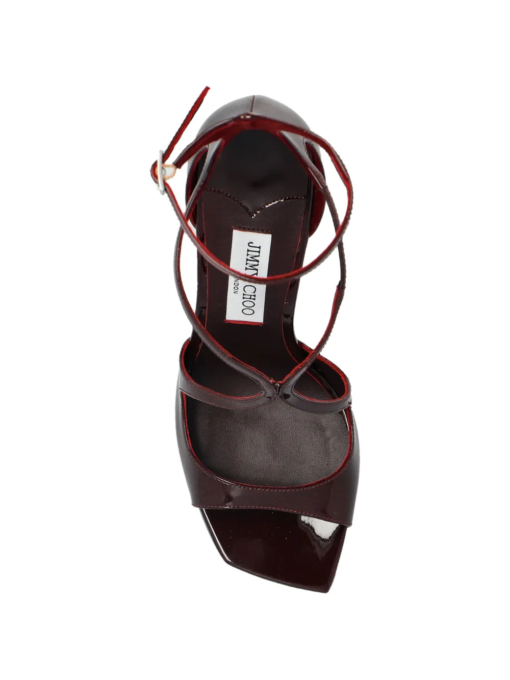 Jimmy Choo 95 mm Azia leren sandalen met hak Bruin