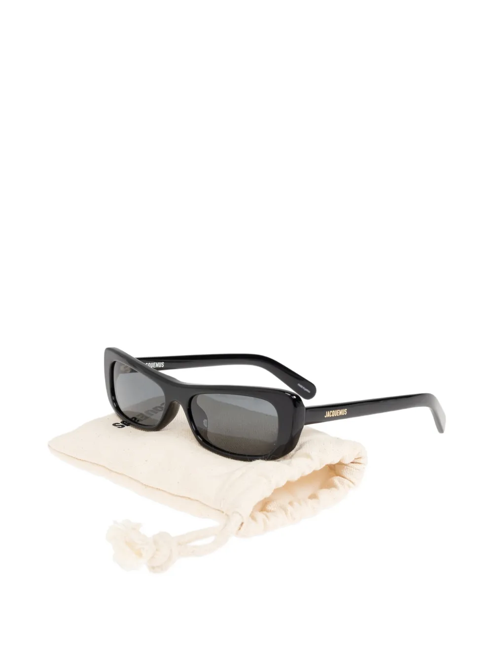 Jacquemus Les Lunettes Capri zonnebril Zwart