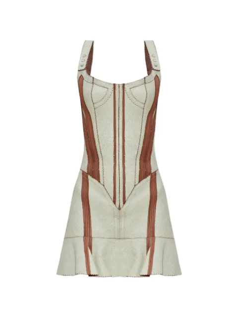 KNWLS Scallop panelled mini dress
