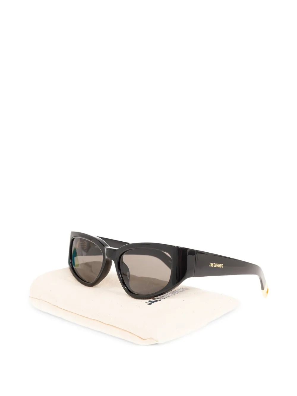 Jacquemus Zonnebril met cat-eye montuur Zwart