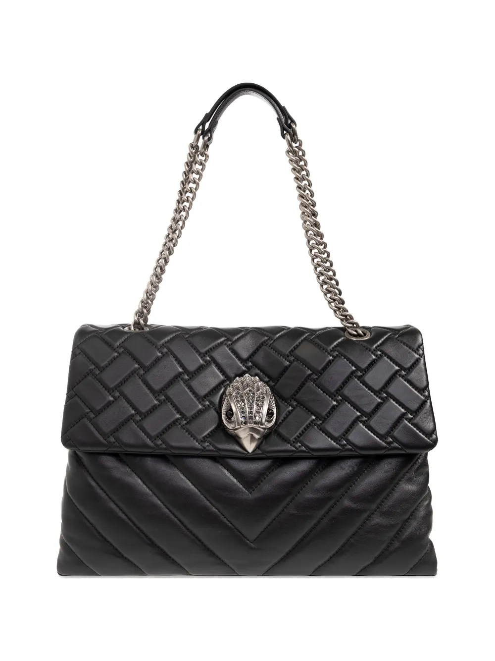 Kurt Geiger London Extra große Kensington Schultertasche - Schwarz