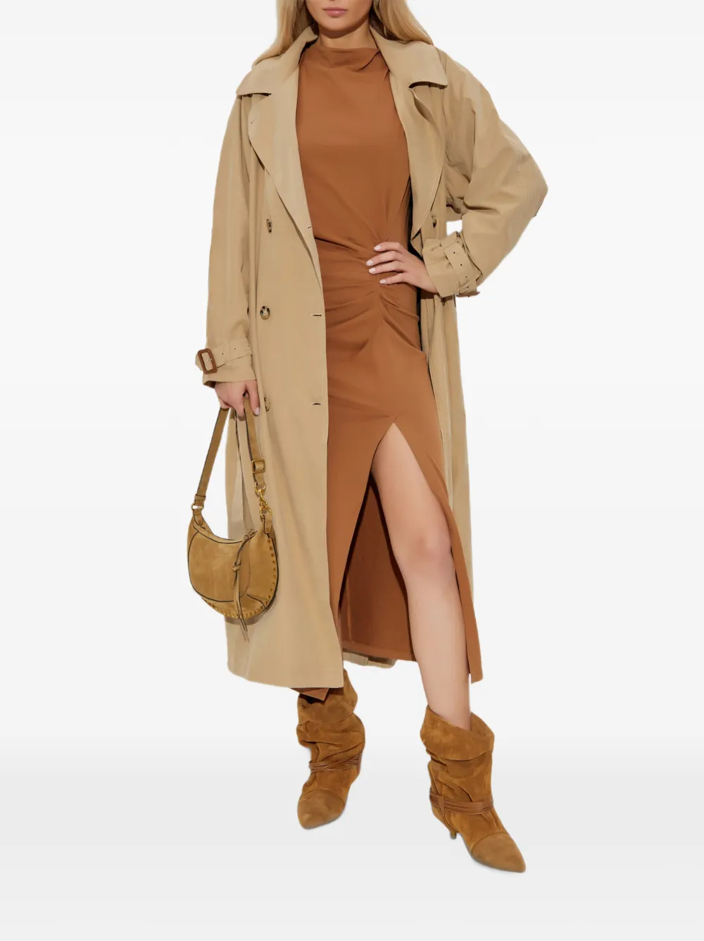 ISABEL MARANT Nadella maxi-dress Bruin