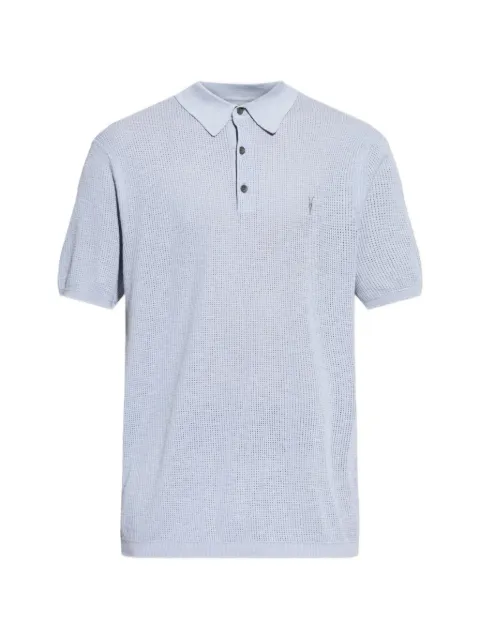 AllSaints Aubrey waffle-knit polo shirt