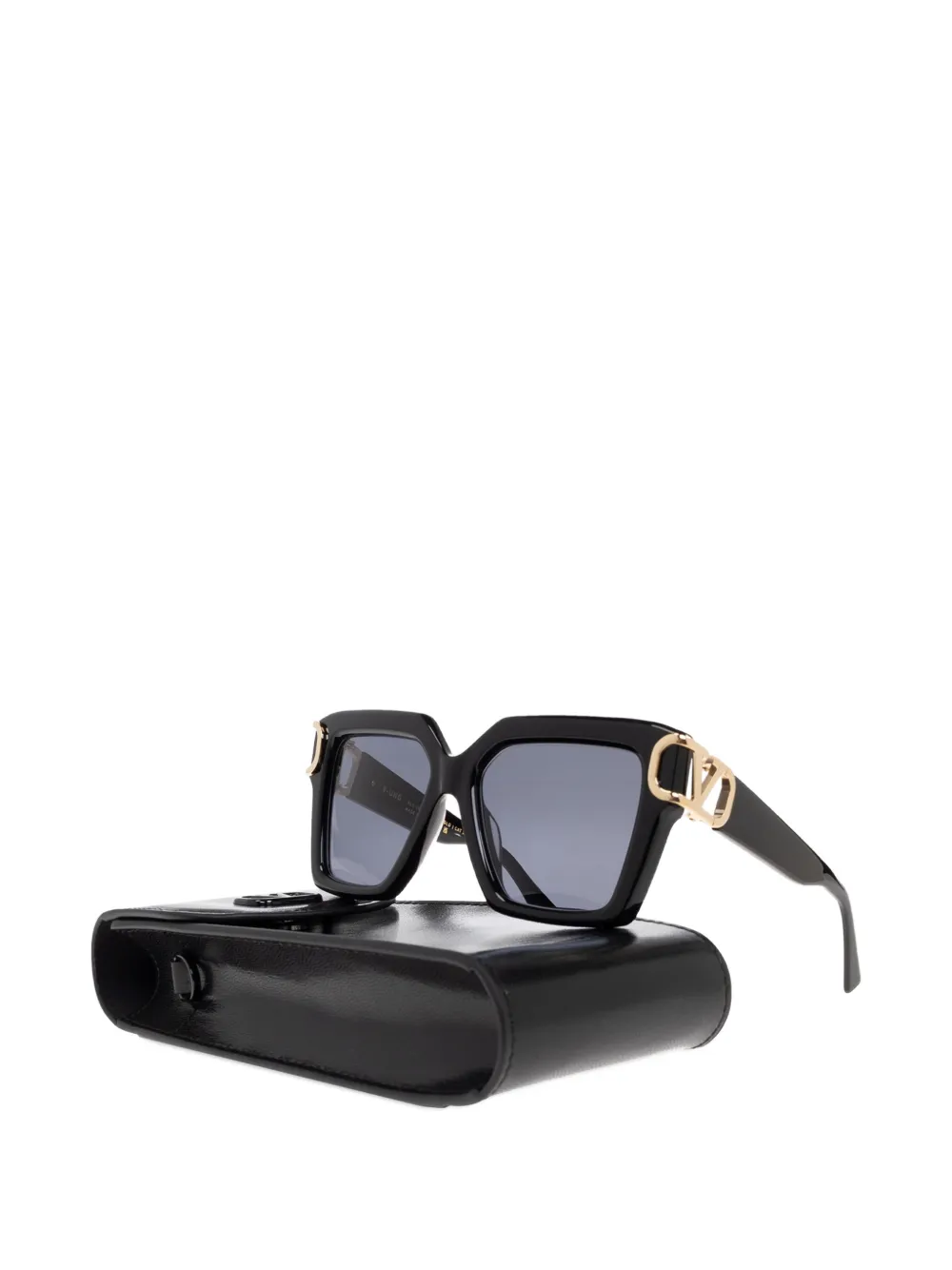 VALENTINO GARAVANI EYEWEAR Zonnebril met oversized montuur Zwart