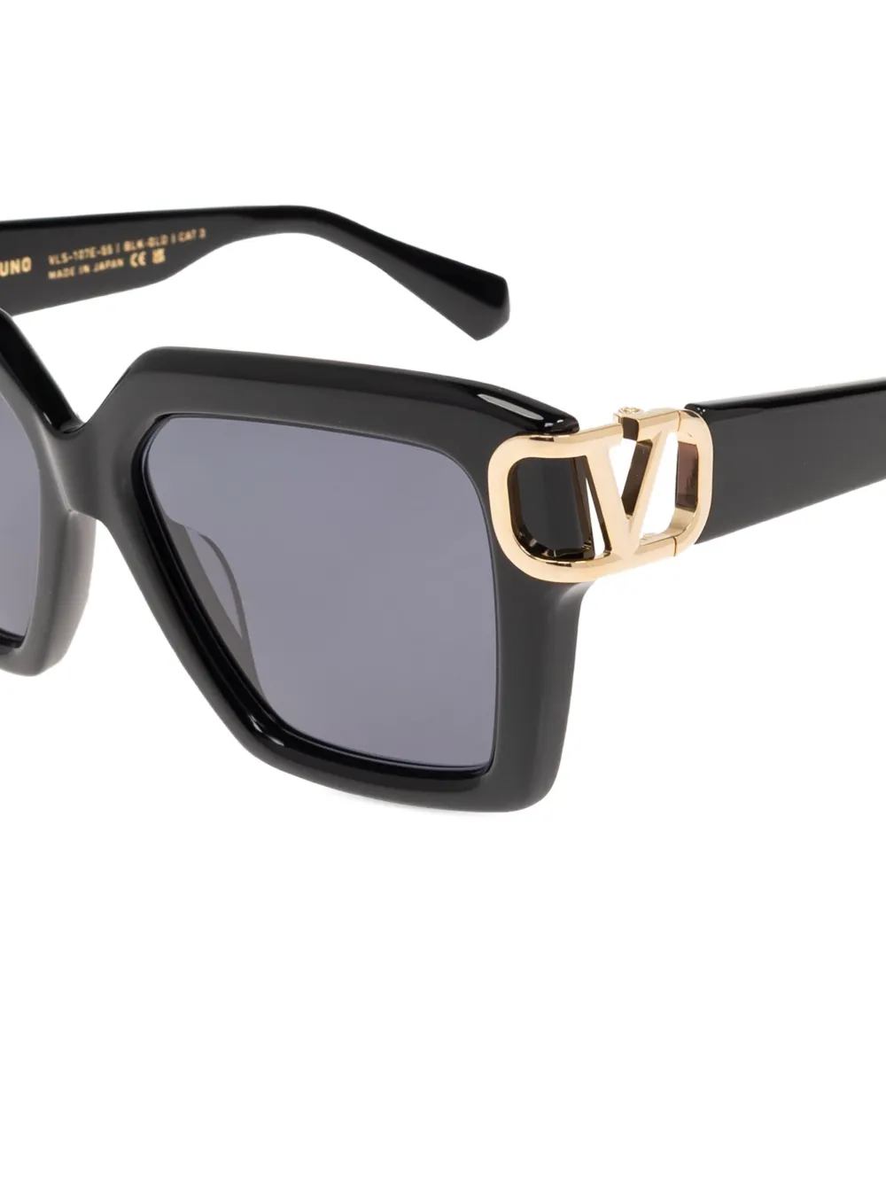VALENTINO GARAVANI EYEWEAR Zonnebril met oversized montuur Zwart