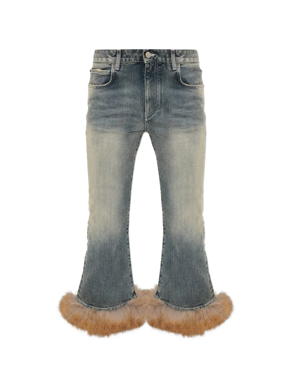 Balenciaga Klassische Cropped-Jeans - Blau