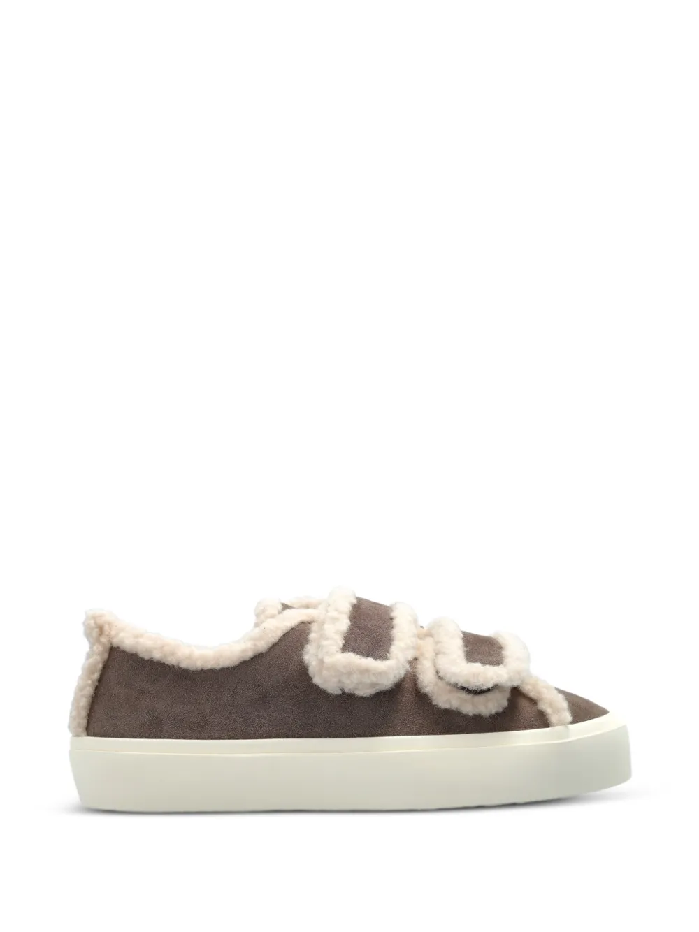 Inuikii shearling-trim touch-strap sneakers