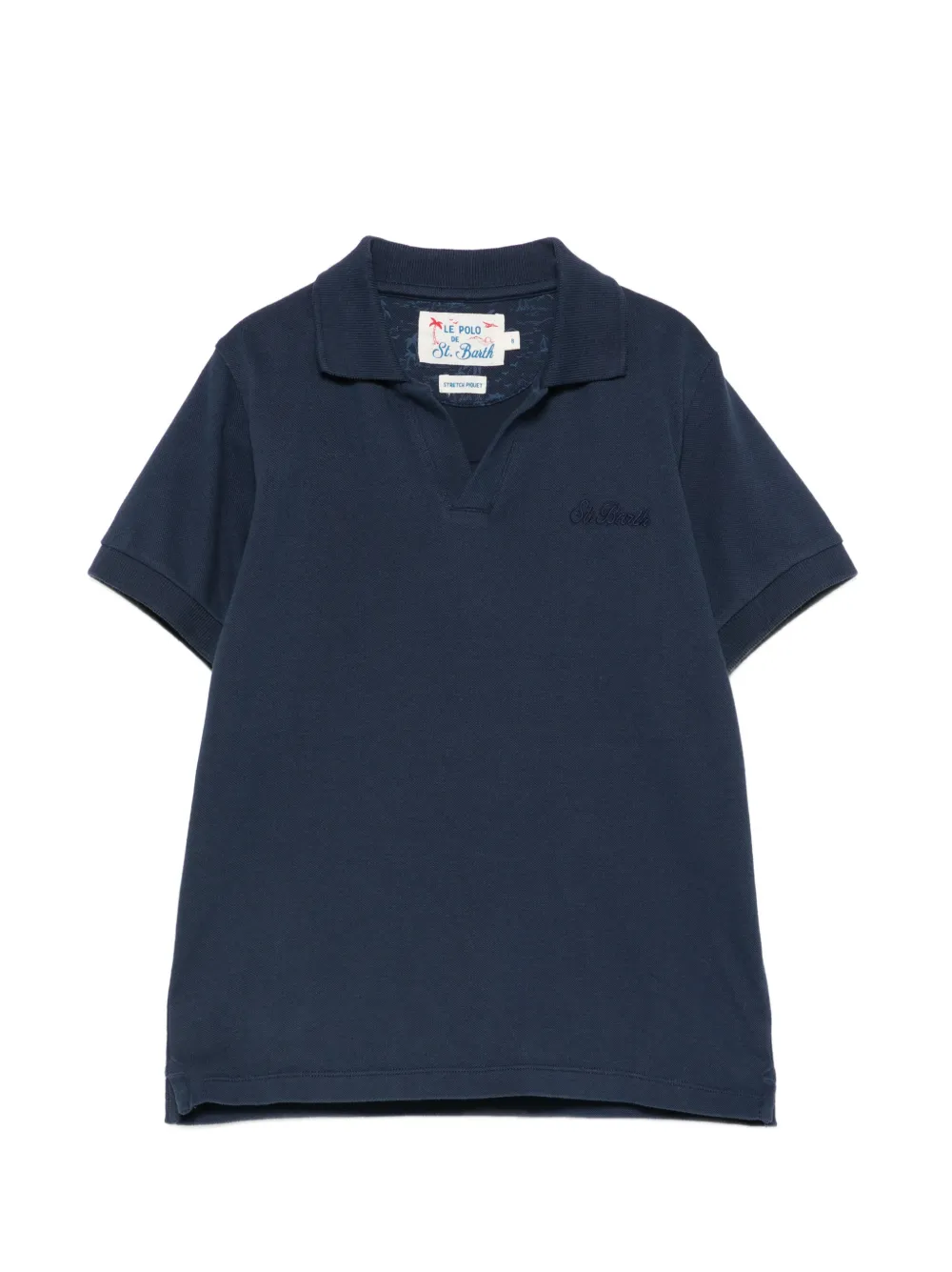 MC2 Saint Barth Kids Charles logo-embroidered T-shirt - Blau