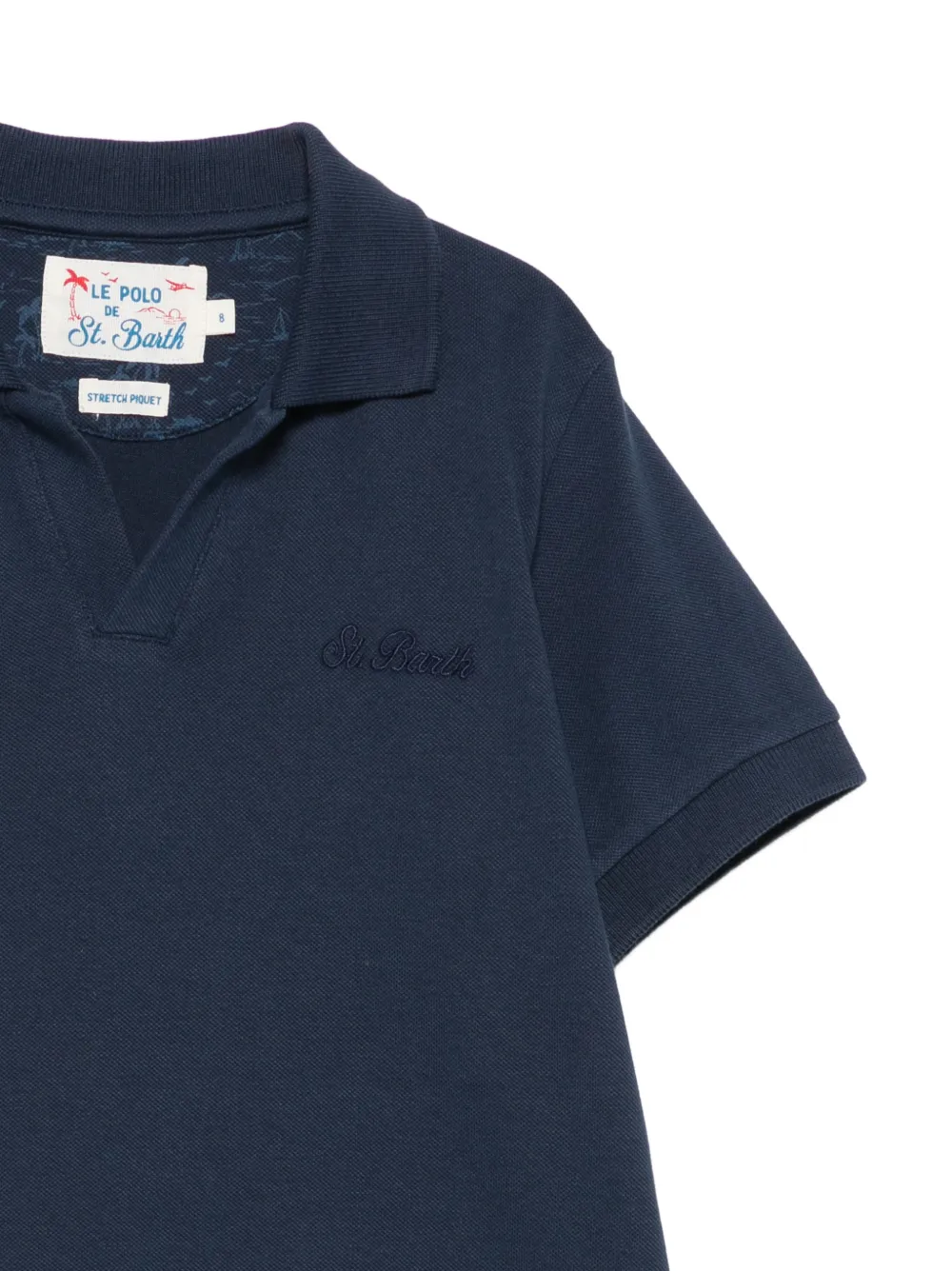 MC2 Saint Barth Kids Charles T-shirt met geborduurd logo Blauw
