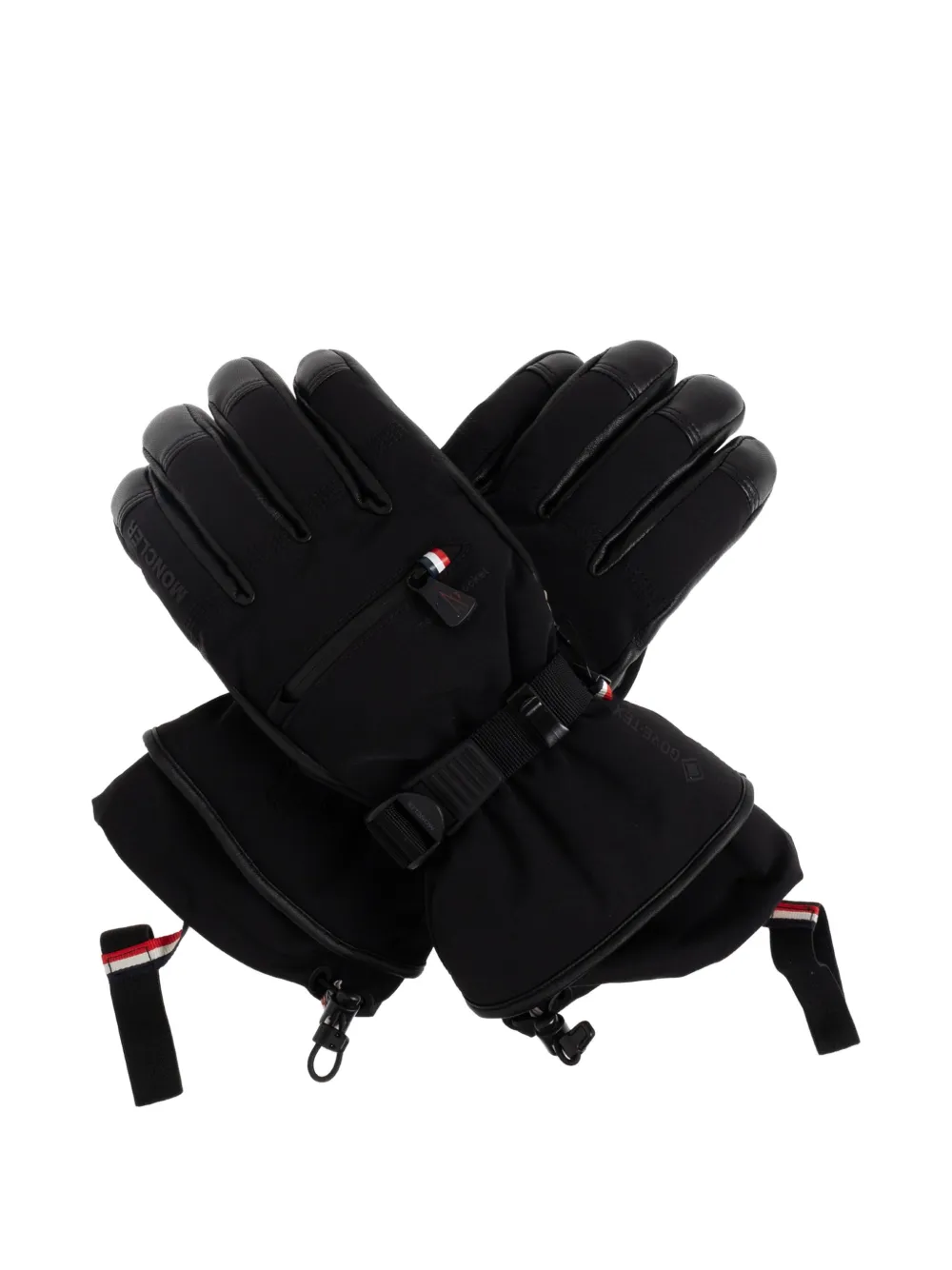 Moncler Grenoble Handschoenen met logo-reliëf Zwart