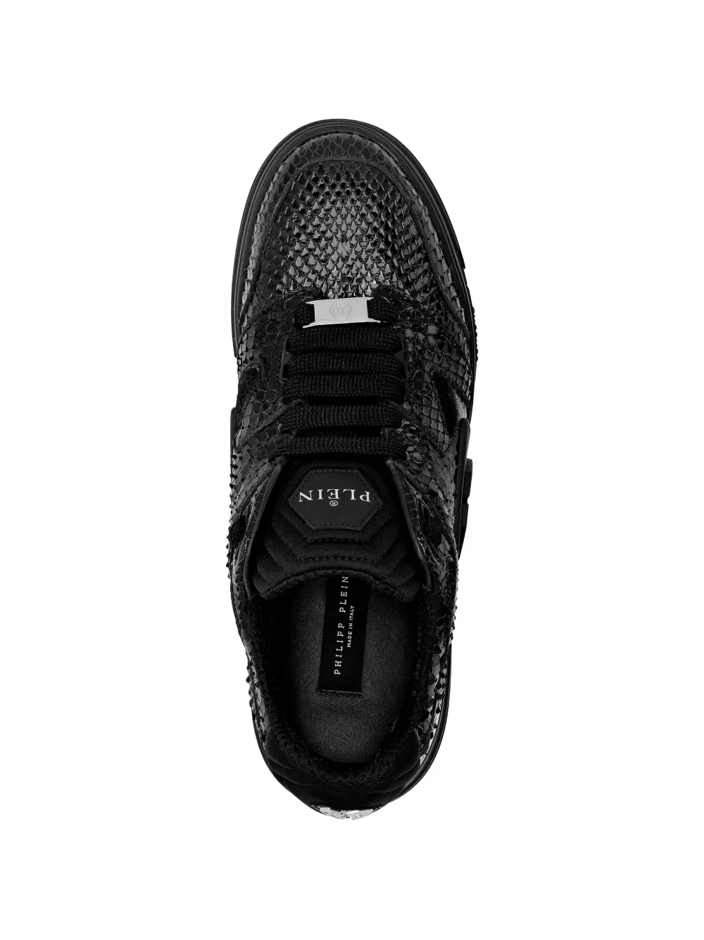 Philipp Plein Phantom python leather sneakers Zwart