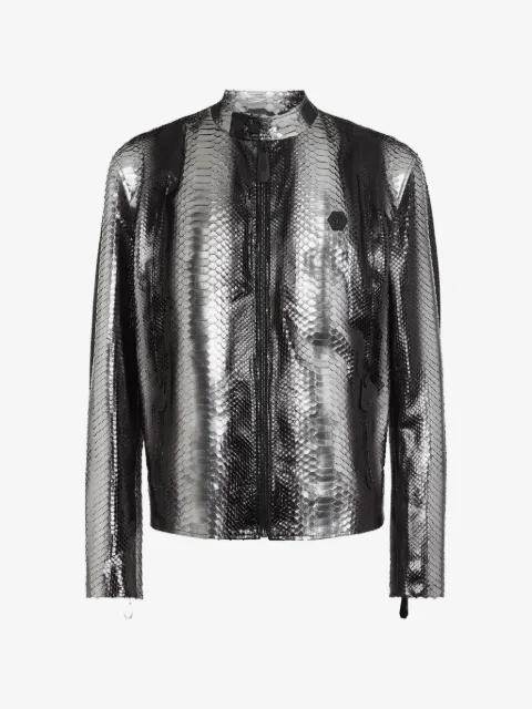Philipp Plein Giacca in pelle di pitone