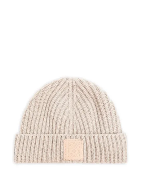 LOEWE ribbed-knit beanie hat