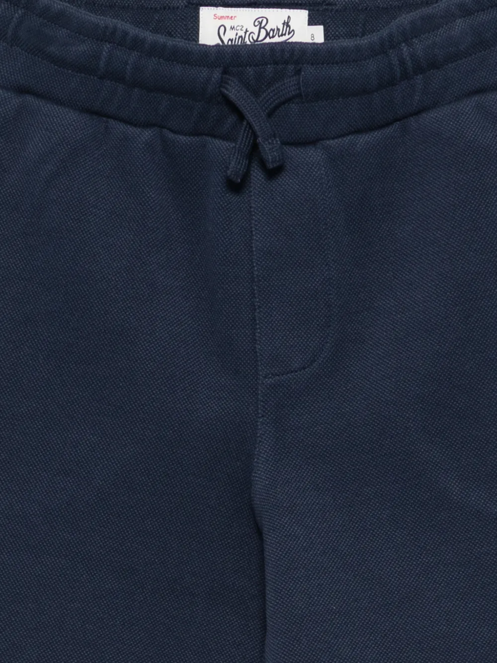 MC2 Saint Barth Kids Brayden Jr piqué shorts met trekkoord Blauw
