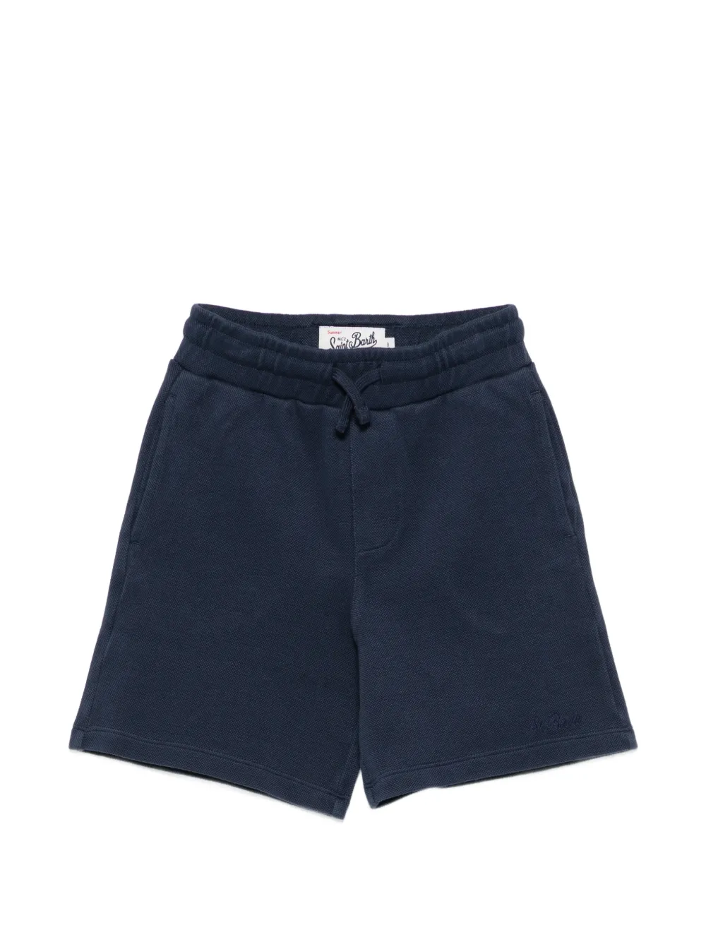 MC2 Saint Barth Kids Brayden Jr drawstring piqué shorts - Blu