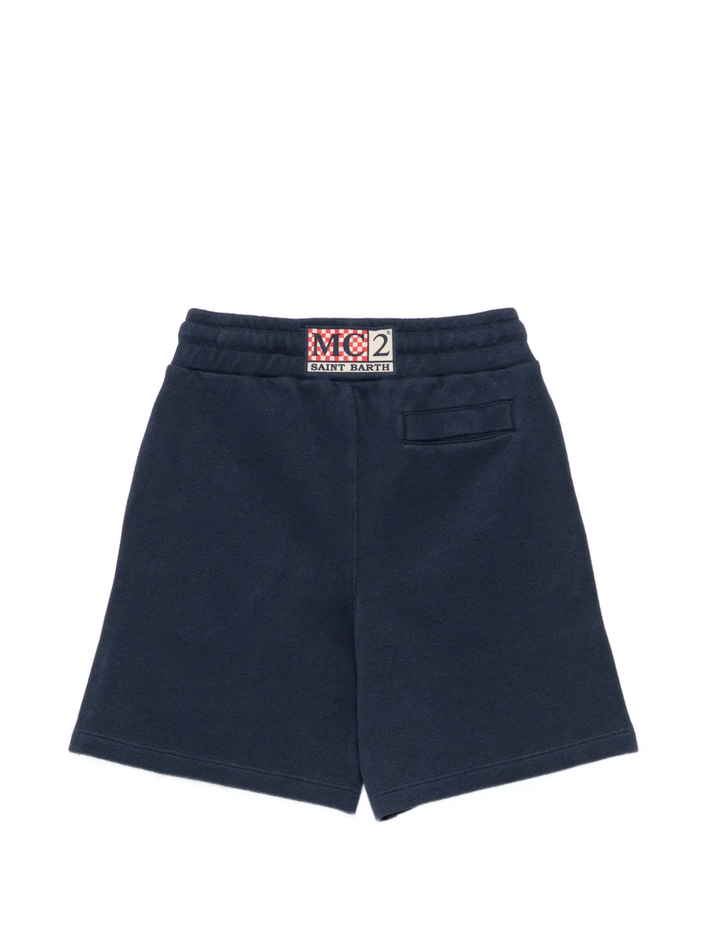 MC2 Saint Barth Kids Brayden Jr piqué shorts met trekkoord Blauw