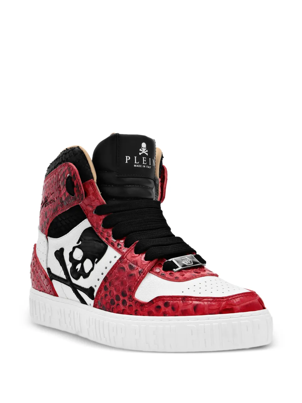 Philipp Plein skull-embellishment sneakers Rood