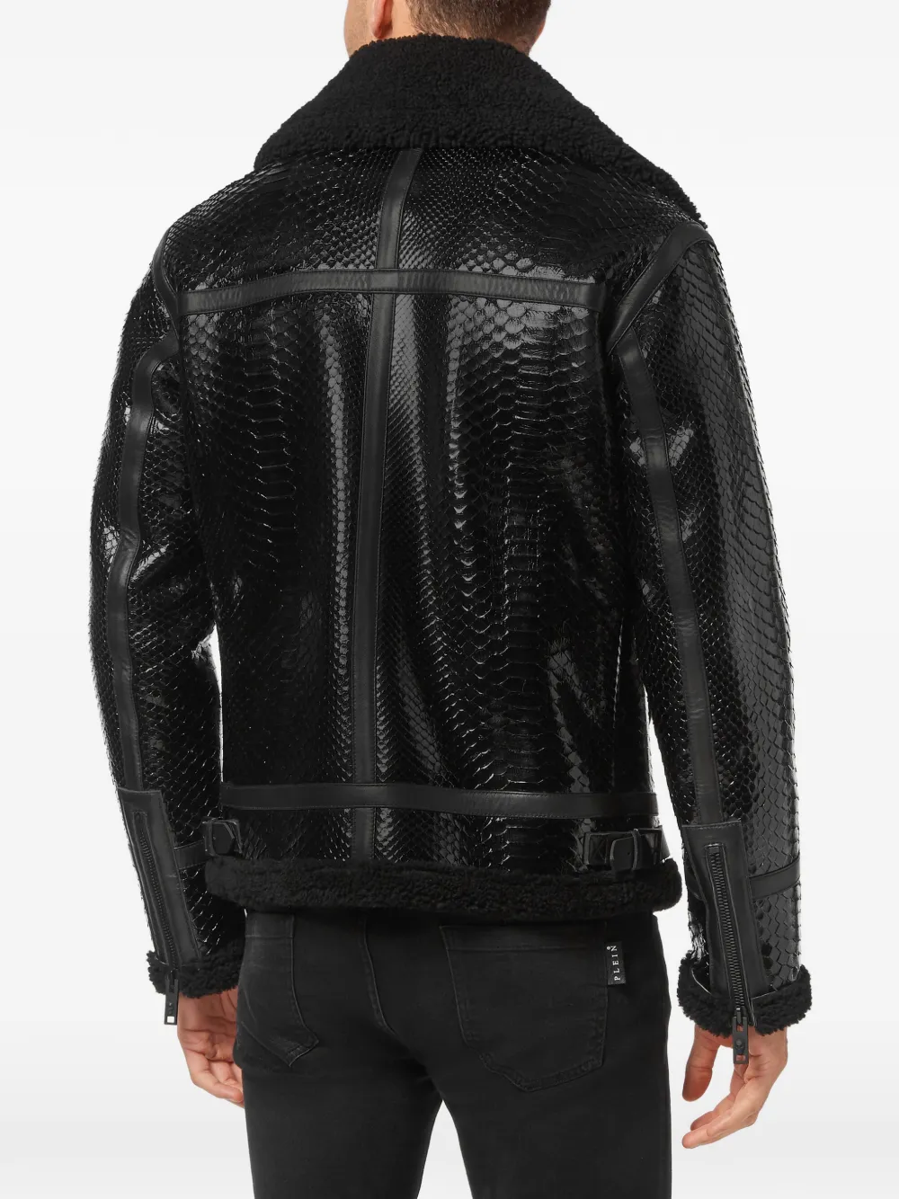 Philipp Plein Lammy jack met pythonprint Zwart