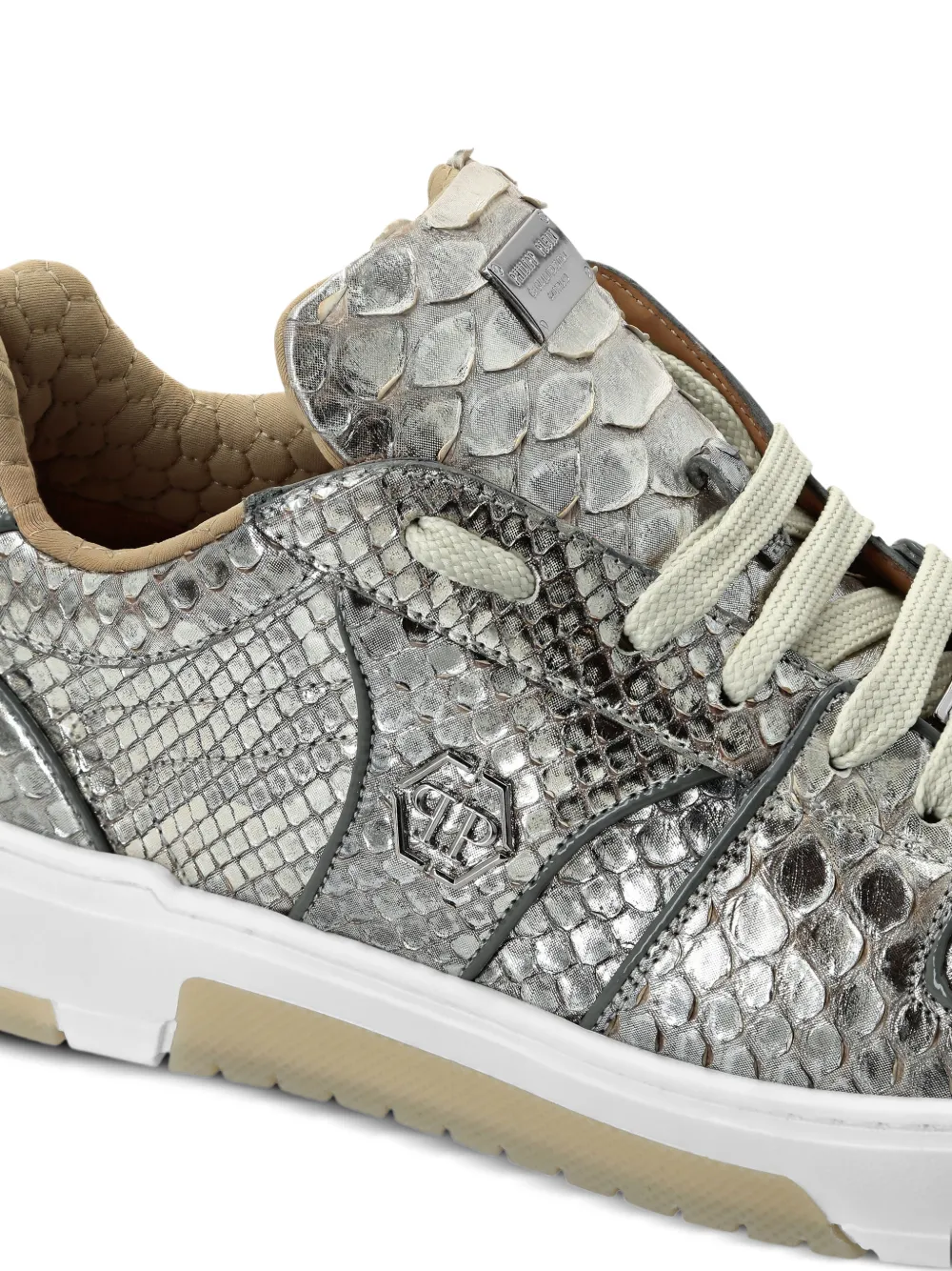Philipp Plein logo-detail sneakers Zilver