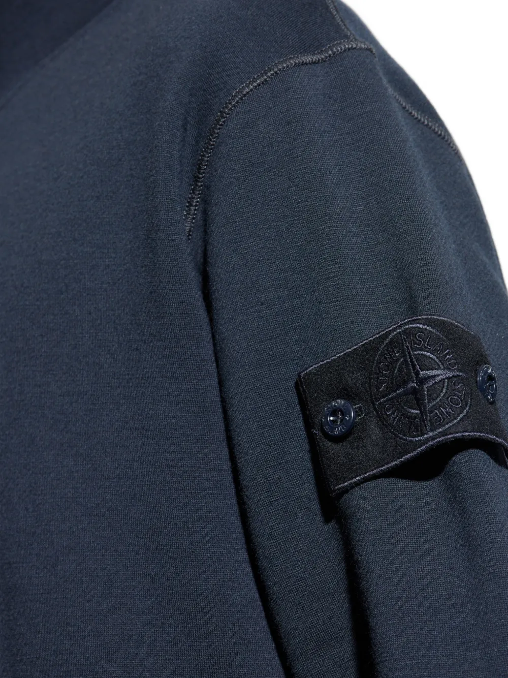 Stone Island Sweater met opstaande kraag en logopatch Blauw