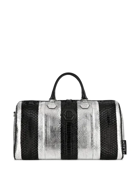 Philipp Plein Hexagon python-leather travel bag