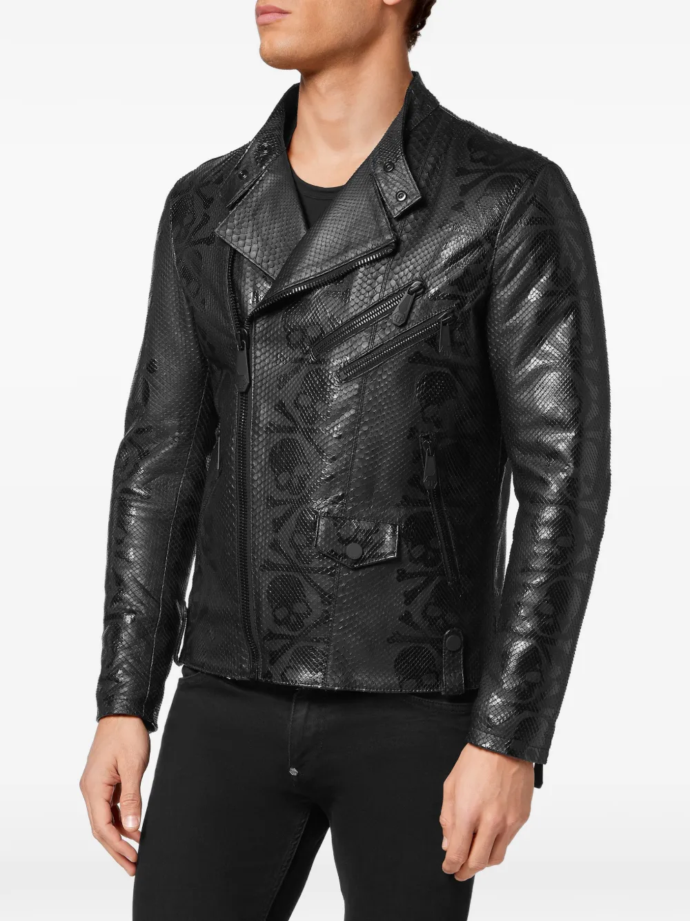 Philipp Plein Jack met doodskopprint Zwart