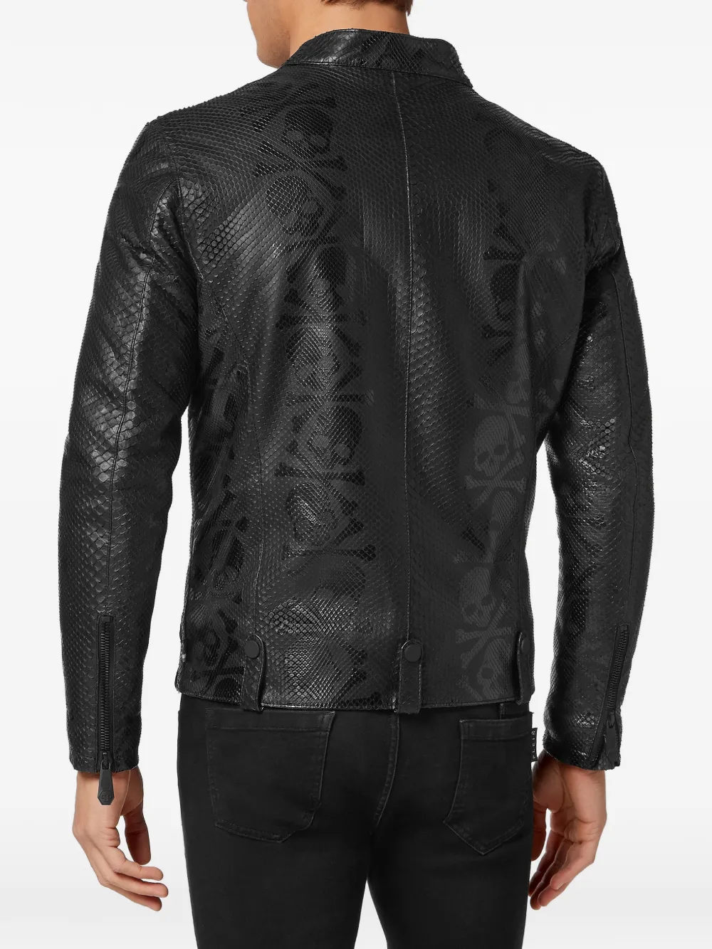 Philipp Plein Jack met doodskopprint Zwart
